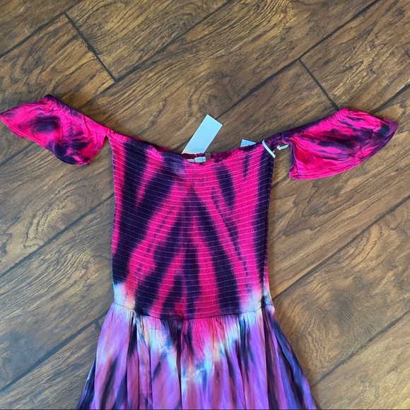 Like New YFB Tie Dye Wrap Off the Shoulder Ombré Dress - Picture 6 of 6